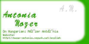 antonia mozer business card